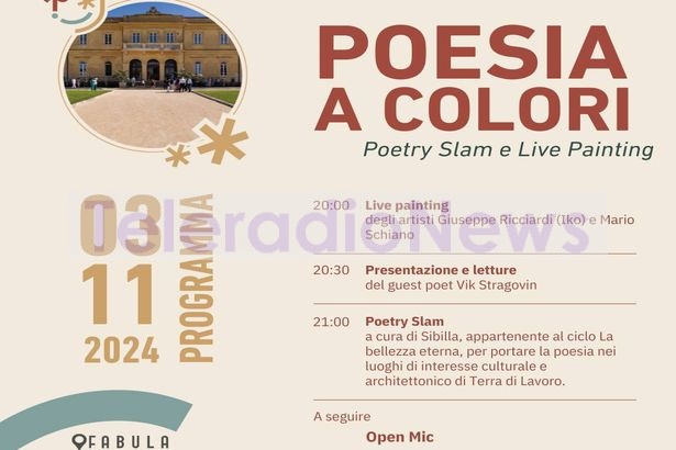 Sant’Arpino. ‘Poesia a colori’: serata di ‘slam poetry’ e ‘live painting’ domenica 3 novembre