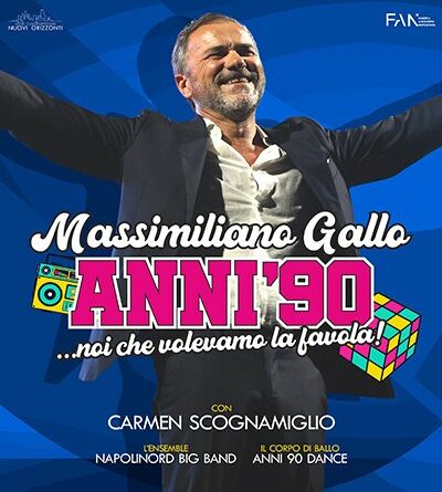 Massimiliano Gallo in scena al Teatro Cilea: “Anni 90’… Noi che volevamo la favola!”