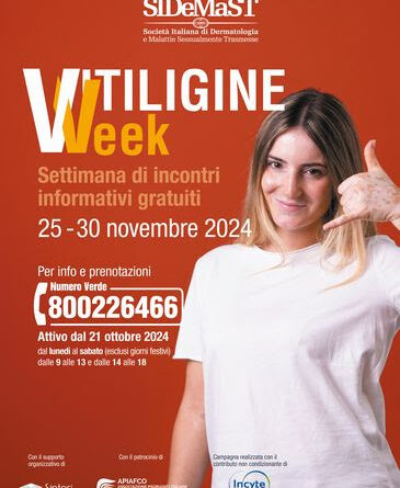 ‘Vitiligine Week’, Argenziano (SIDeMaST): Informare pazienti e mettere ko le fake news Per prenotare appuntamento attivo numero verde dal lunedì al sabato di Franco Cocozz